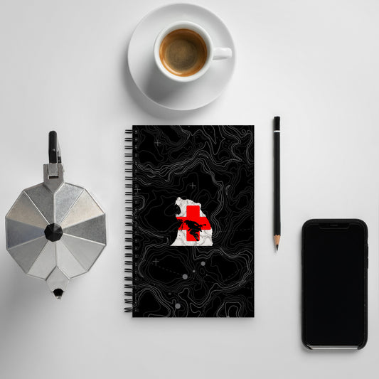 Topo Black Spiral Notebook