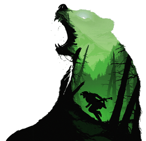 Double exposure of a soldier alone in the mountains, with a bear silhouette. Primal Risk Training, Consulting, Leadership, Survival, Medical, Operator, Tactical, Night Vision, Combat, Military, Team Building, CCW, Advanced Marksmanship Combat Marksmanship